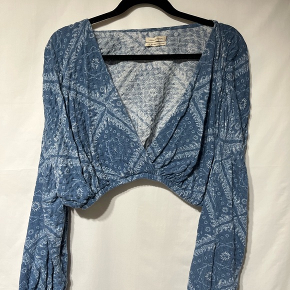 Urban Outfitters Tops - Urban Outfitters Blue Boho‎ Blouse